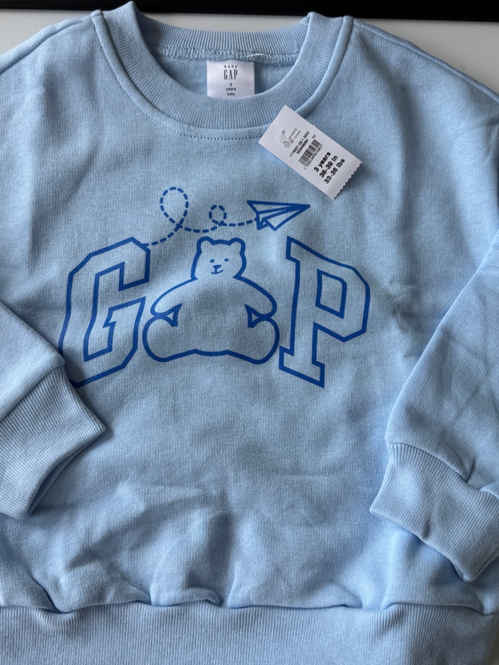 Kids Light Blue Graphic Sweatshirt -3Y